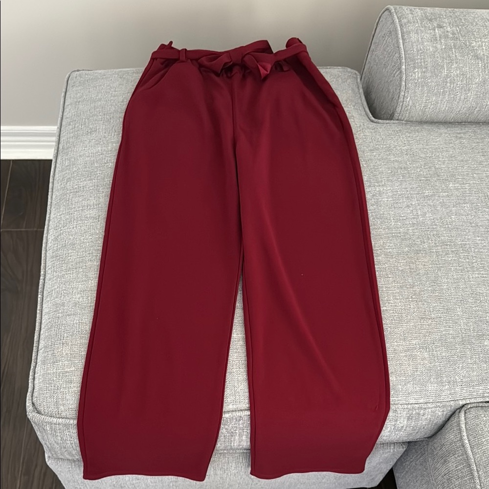 Elegant Burgundy Women's Pants